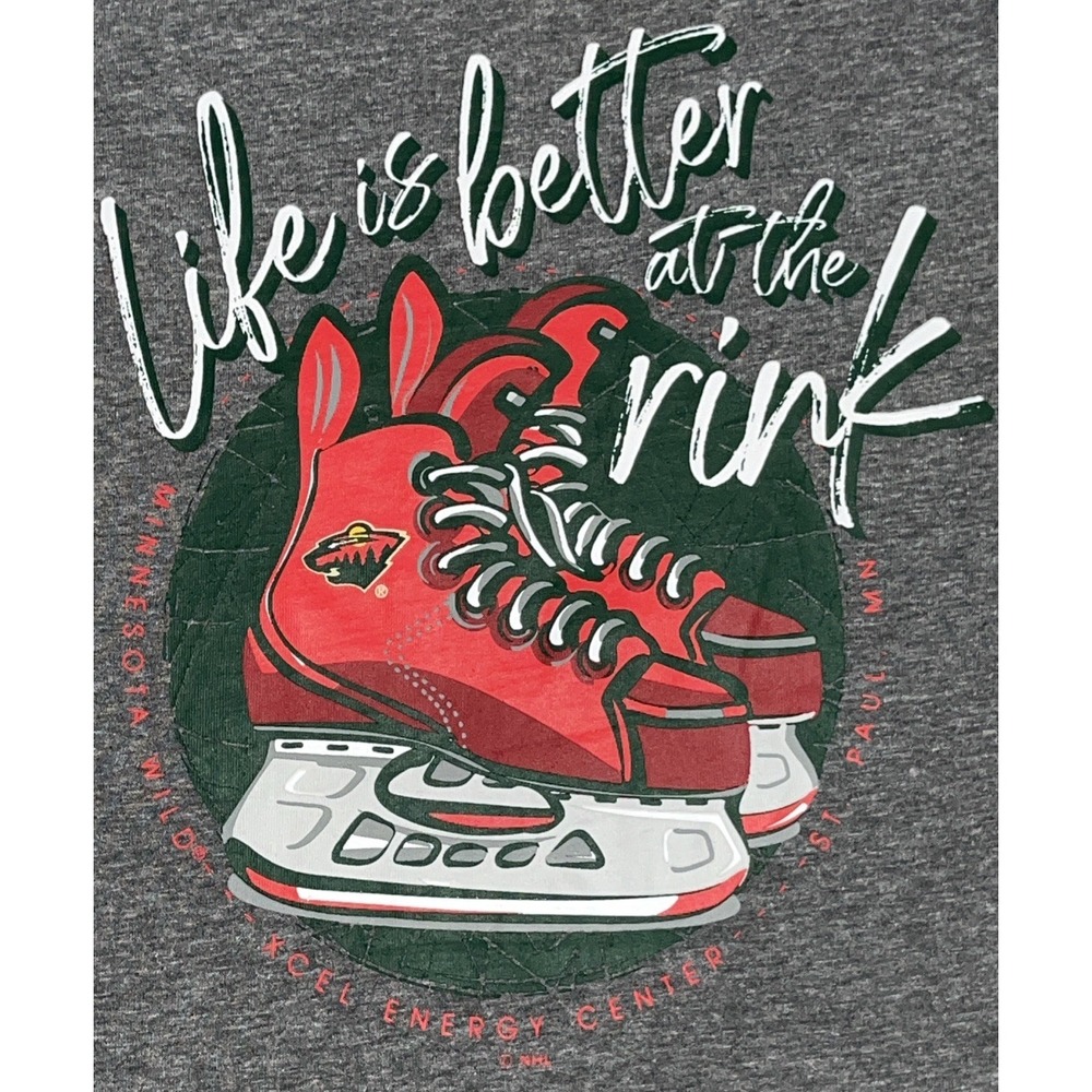 Minnesota‎ Wild EXCEL ENERGY CENTER Life Is Better At The Rink 2-sided LS Tee XL